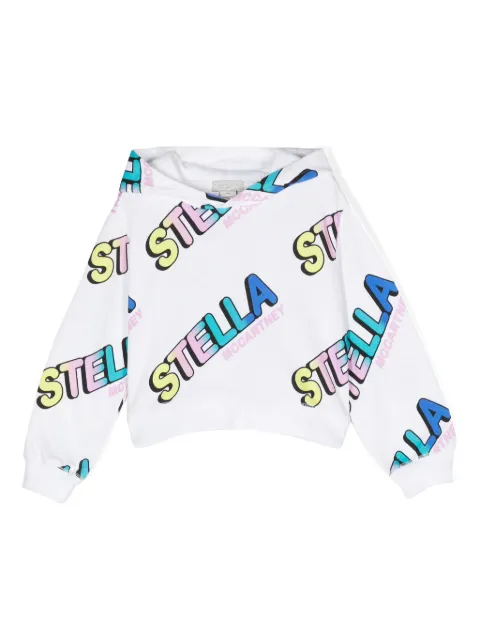 Stella McCartney Kids logo-print cotton hoodie
