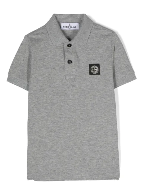 Stone Island Junior Compass cotton polo shirt