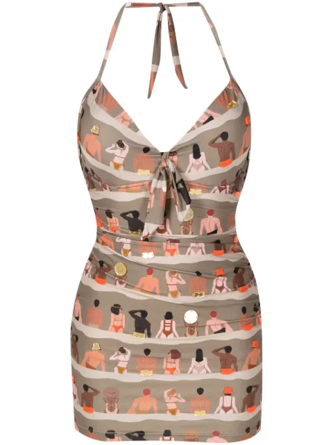 Amir Slama graphic-print swimsuit