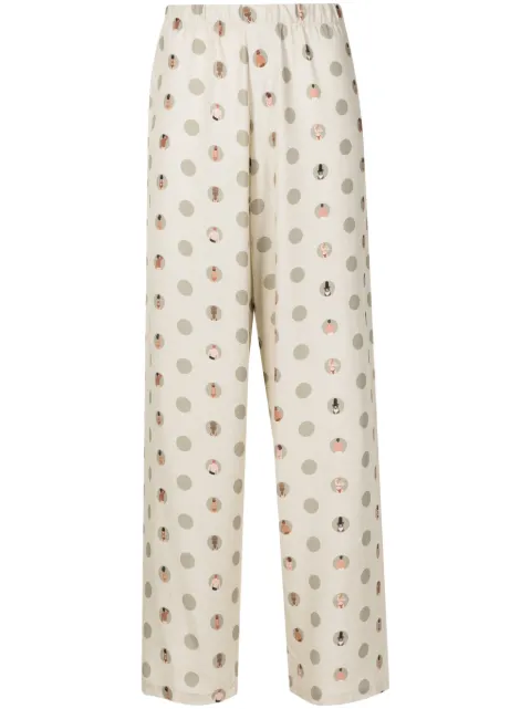 Amir Slama pantalones rectos con estampado gráfico