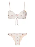 Amir Slama graphic-print two-piece bikini set - Neutrals