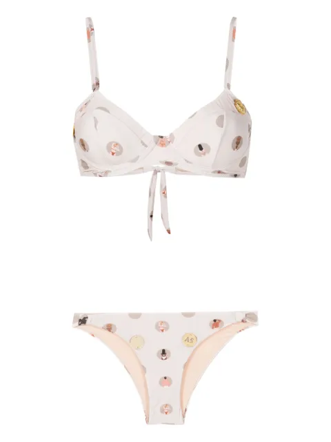 Amir Slama graphic-print two-piece bikini set