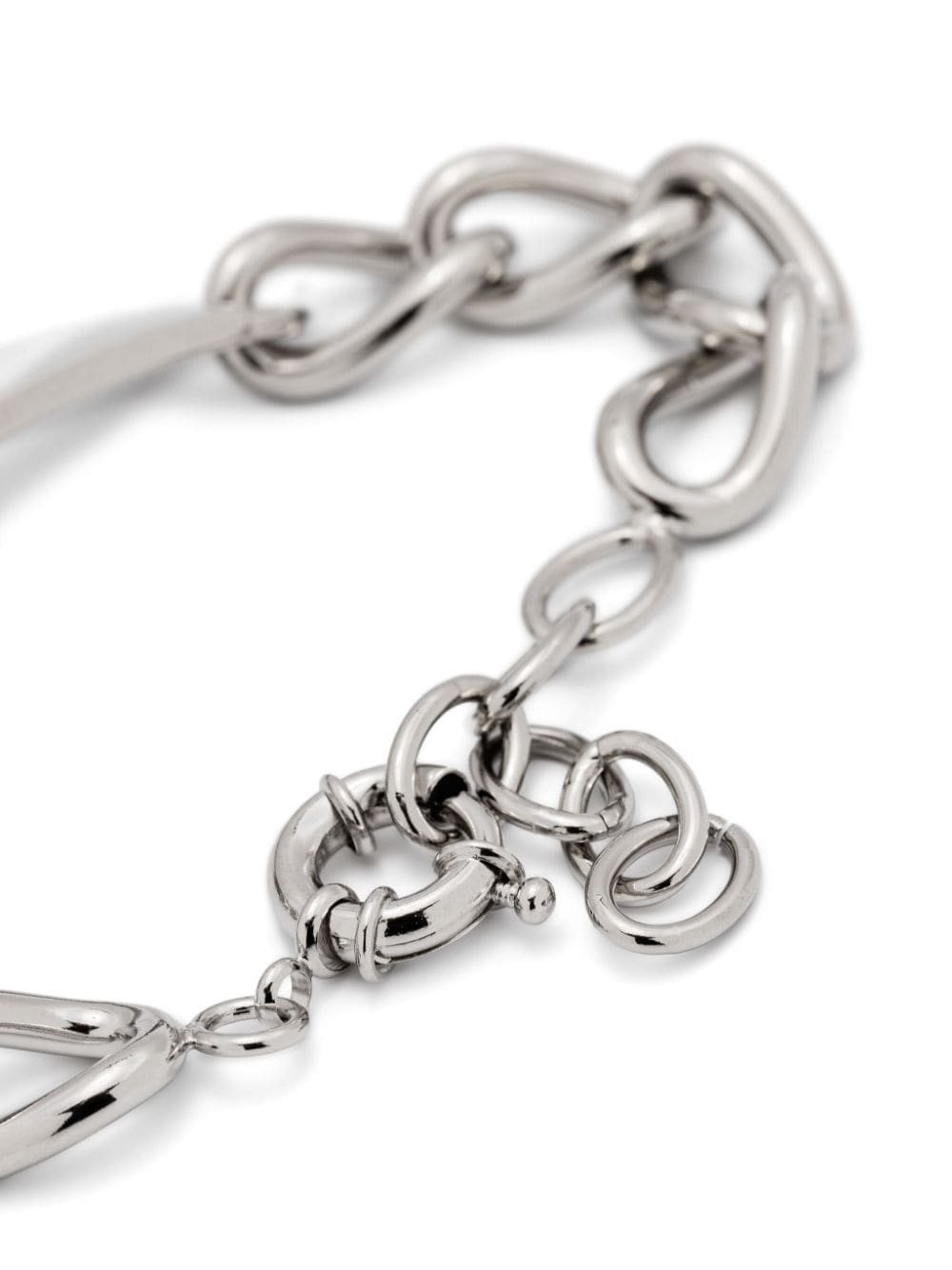 Shop Dsquared2 Heart-pendant Chain-link Bracelet In Silver
