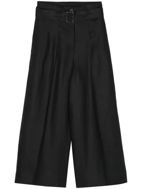 Peserico cropped linen palazzo pants