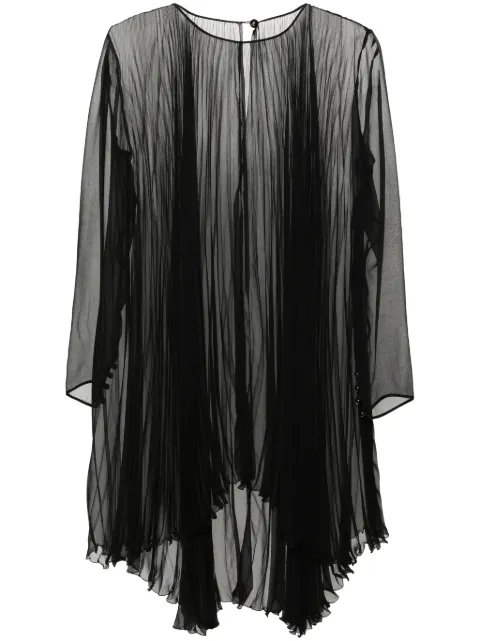 CHANEL Pre-Owned 1990s pleated chiffon blouse