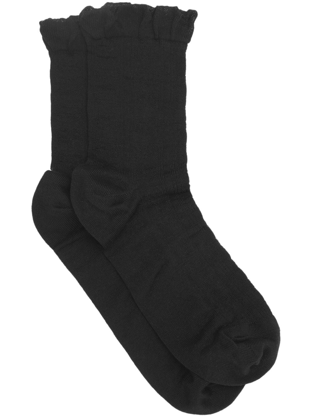 ruffle-trim organic-cotton socks