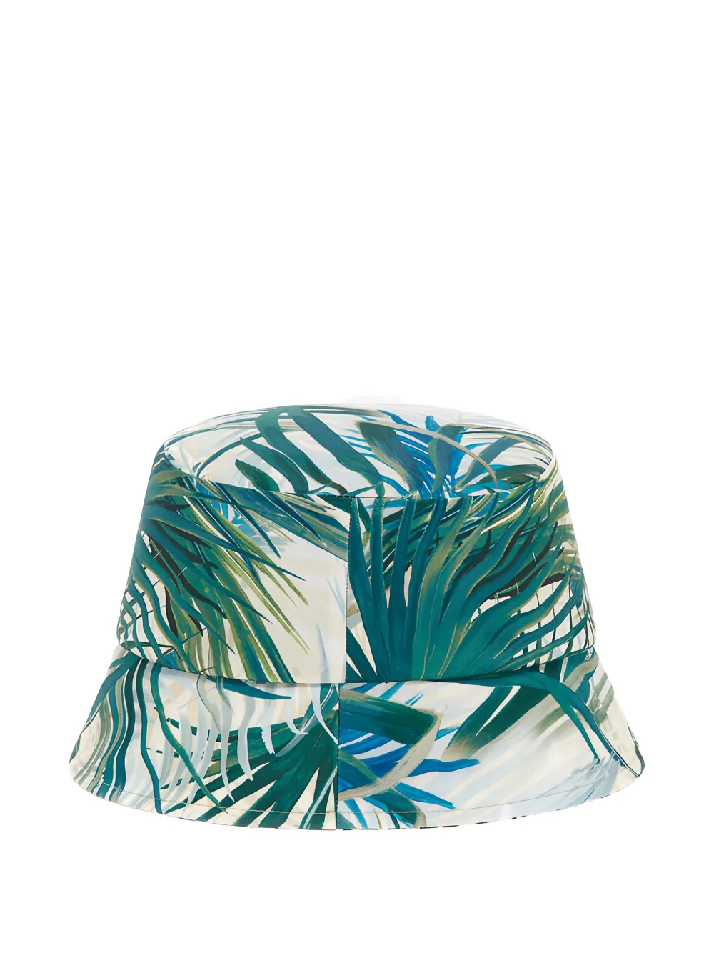 Roberto Cavalli palm-print embroidered-logo bucket hat - Wit