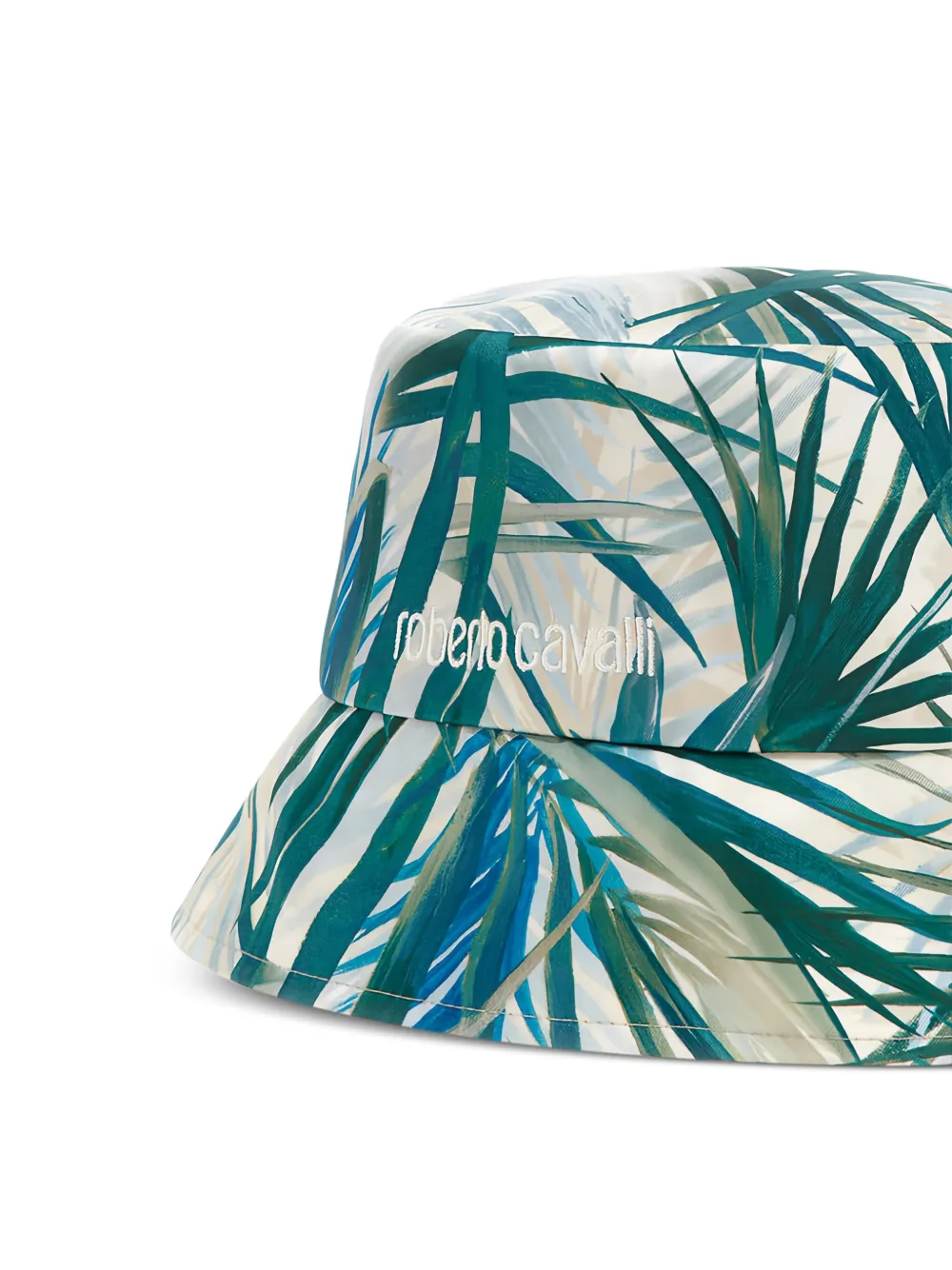 Roberto Cavalli Vissershoed met geborduurd logo en palmprint Wit