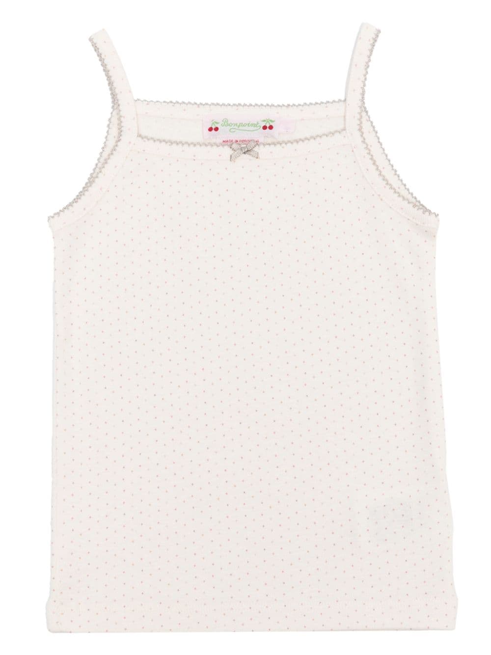 Shop Bonpoint Bow-detail Cotton Tank Top (pack Of Three) In Pink