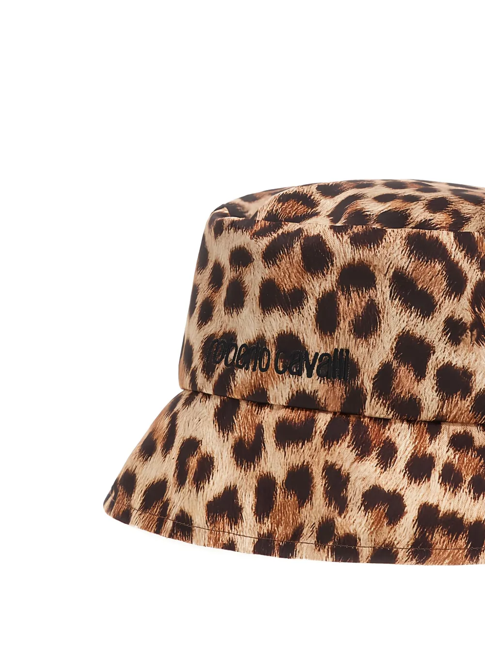 Roberto Cavalli Leopard-print Bucket Hat In Brown