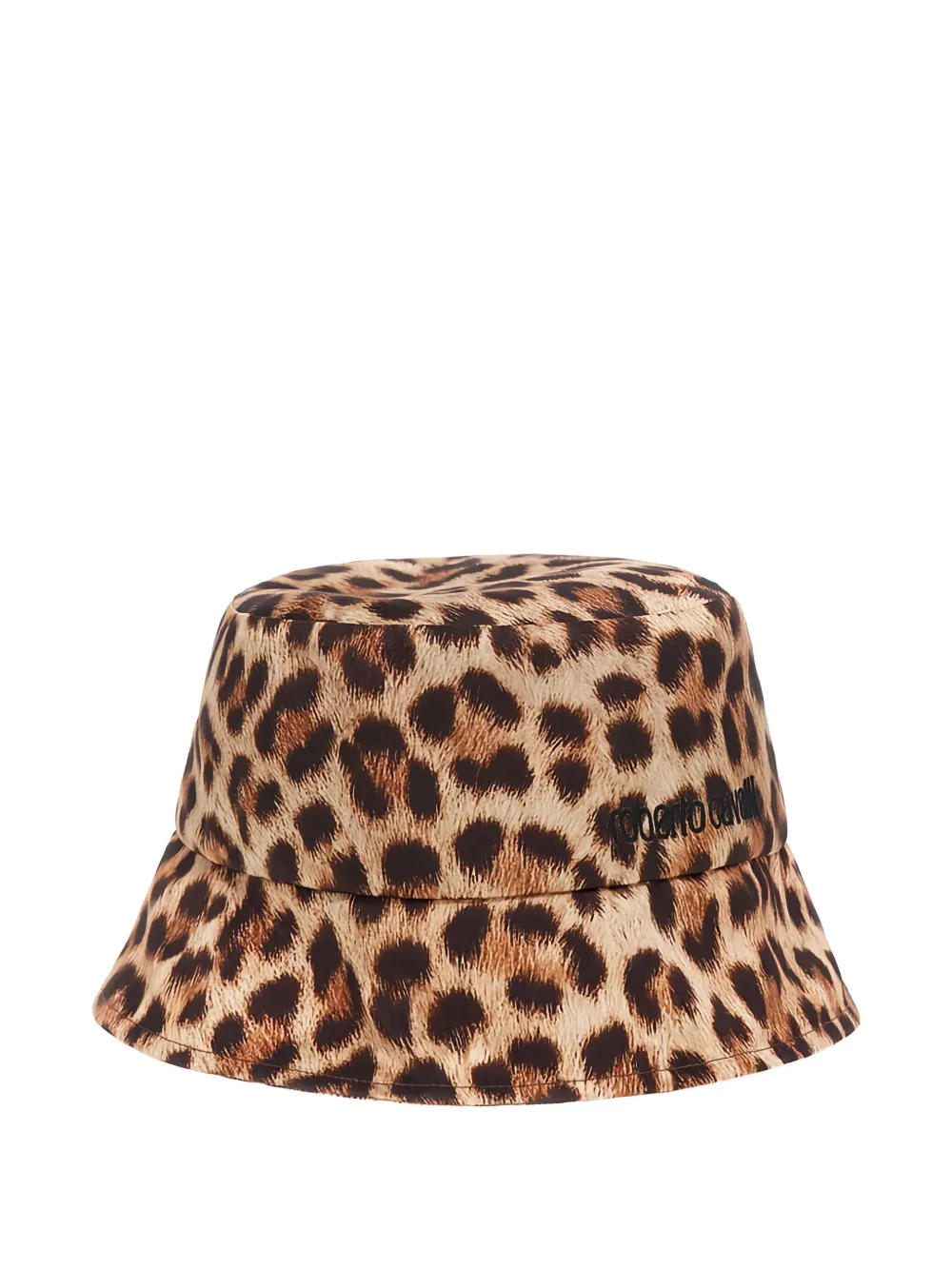 Roberto Cavalli Leopard-print Bucket Hat In Brown