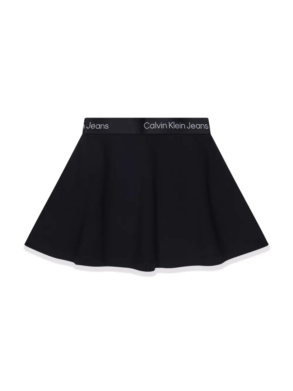 Calvin Klein Kids logo-waistband A-line skirt - Zwart