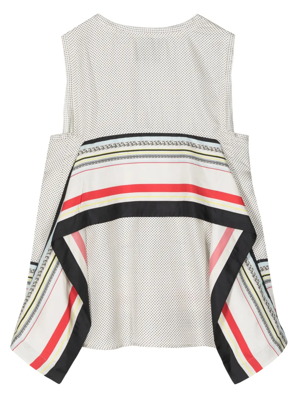 3.1 Phillip Lim NY Liberty mouwloze zijden top - IV111 IVORY MULTI