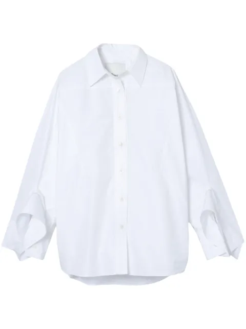3.1 Phillip Lim camisa de popelina con puños drapeados