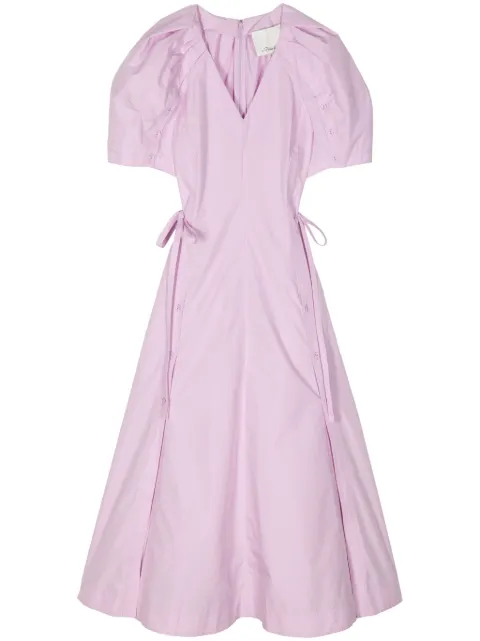 3.1 Phillip Lim vestido de popelina con mangas farol