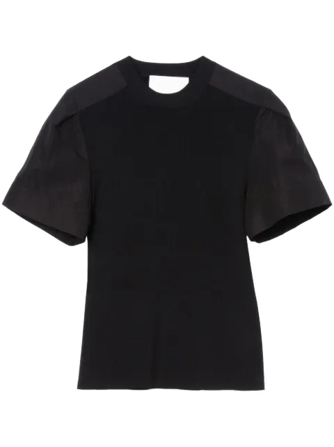 3.1 Phillip Lim panelled fine-ribbed T-shirt