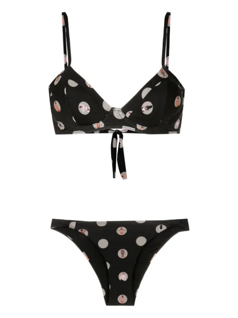 Amir Slama bikini con estampado gráfico