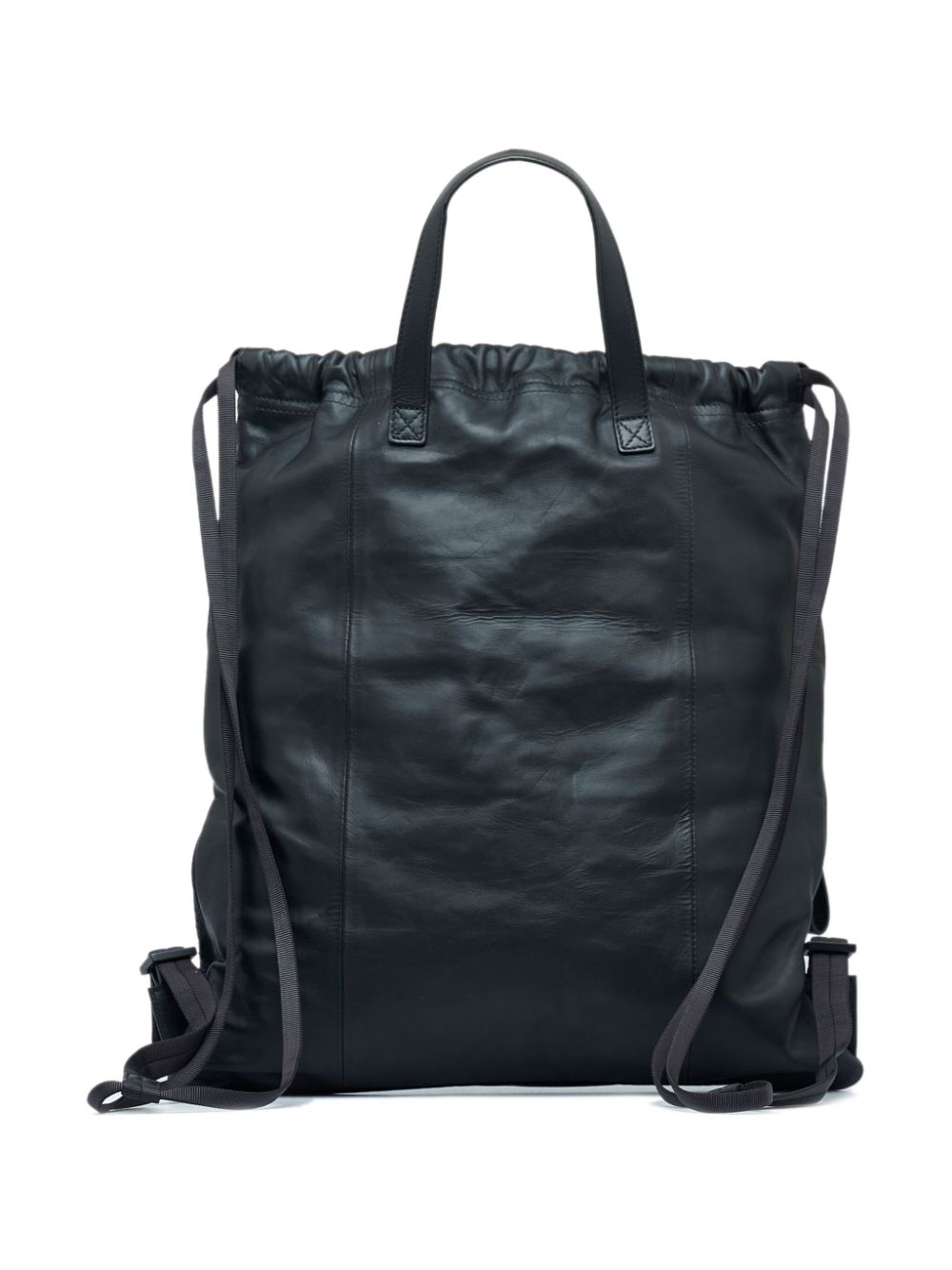 Bottega Veneta Pre-Owned 2012-2022 leather drawstring backpack - Zwart