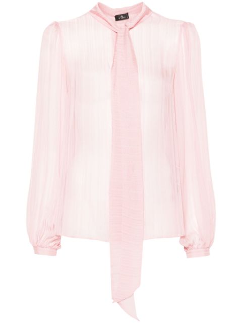 ETRO pussy-bow collar silk shirt Women