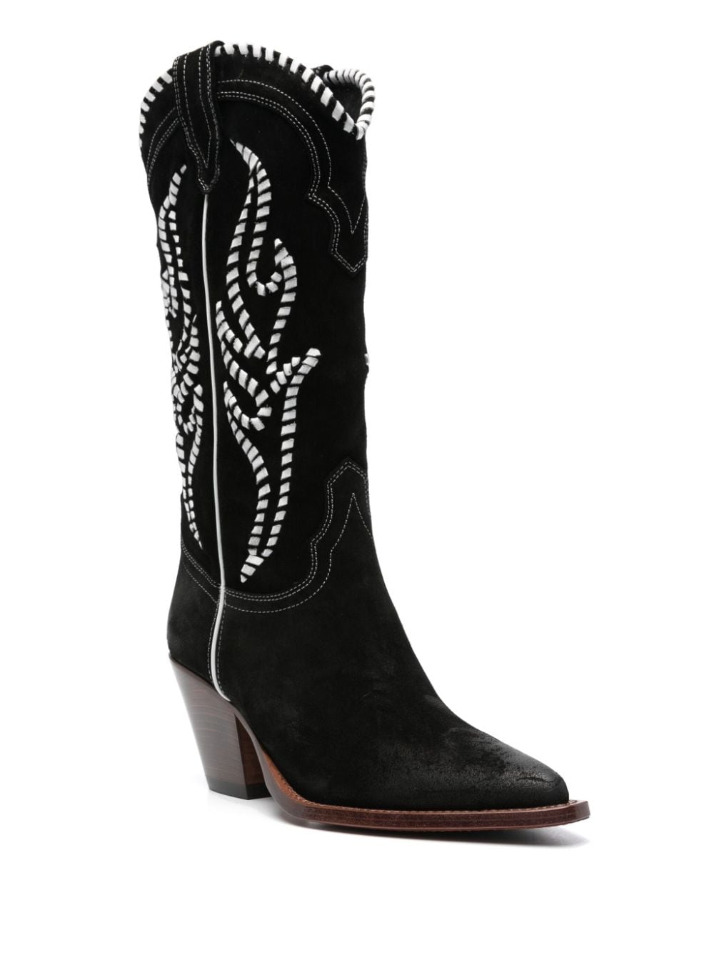 Shop Sonora Santa Fe 90mm Suede Boots In Black
