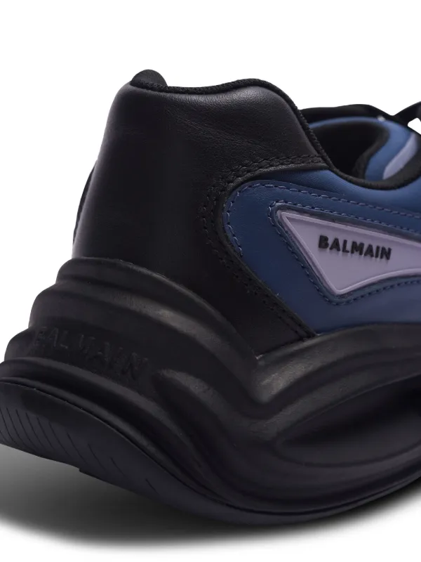 スニーカー Balmain Run-Row Sneaker Run-Row leather and nylon sneakers black - Men | BALMAIN