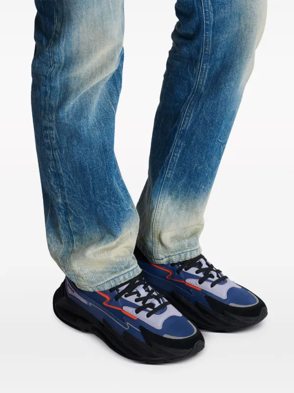 Balmain Run-Row low-top Leather Sneakers | Blue | FARFETCH