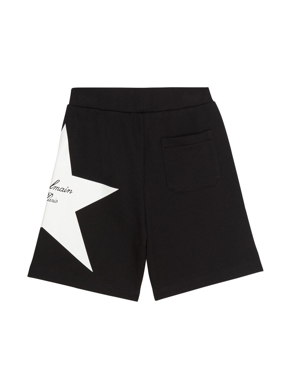 Balmain Kids star-print jersey track shorts - Black