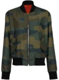 Balmain monogram camouflage-print bomber jacket - Brown