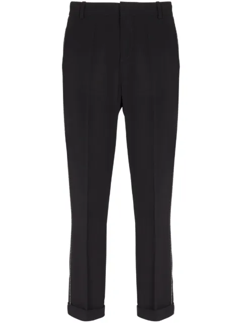Balmain pantalones de vestir con detalles de strass
