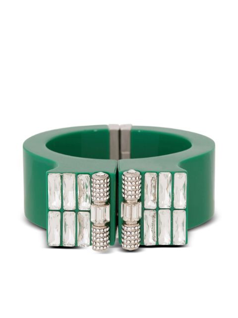 Balmain rhinestone-embellished chunky bracelet Women