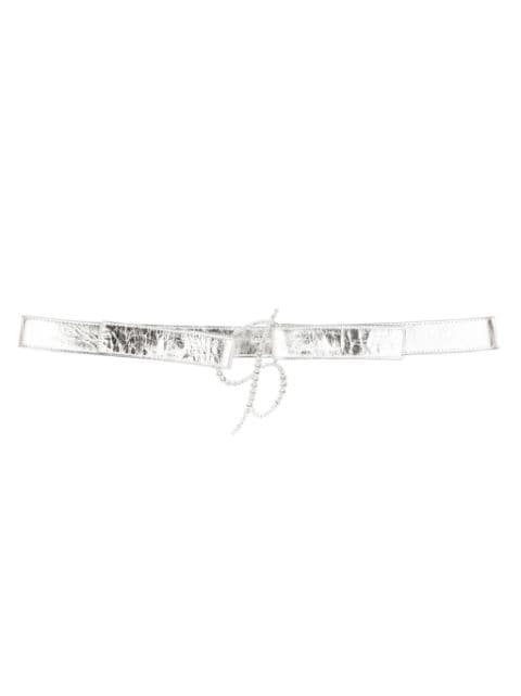 Blumarine logo-buckle leather belt