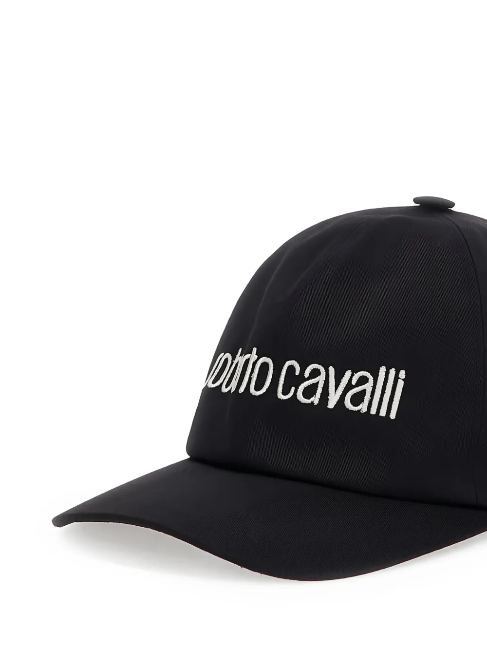 Roberto Cavalli Honkbalpet met geborduurd logo Zwart
