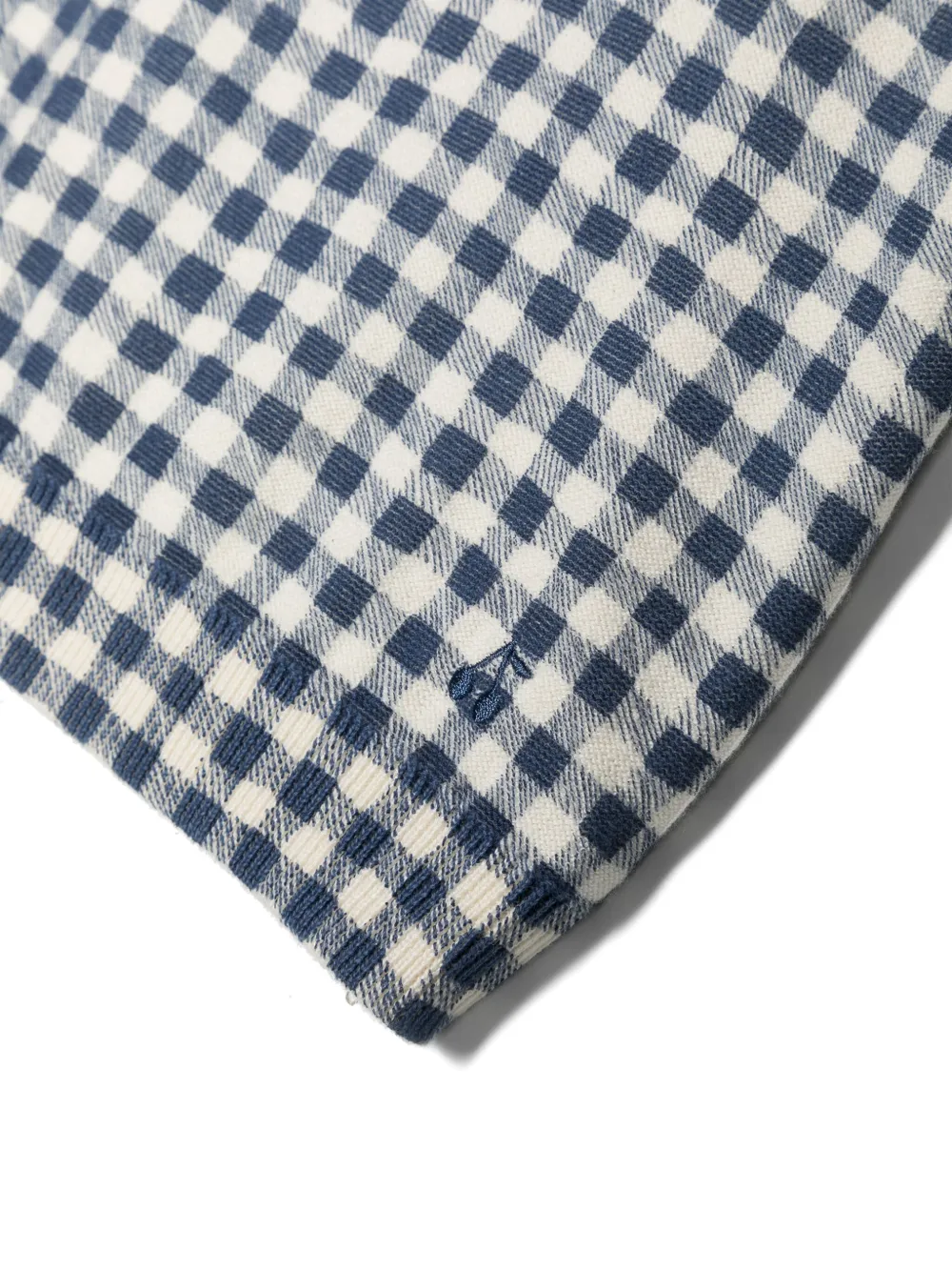 Bonpoint Gebreide tanktop met gingham ruit Blauw