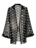 Amir Slama graphic-print silk blouse - Black