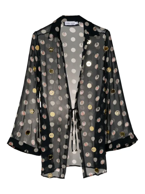 Amir Slama graphic-print silk blouse