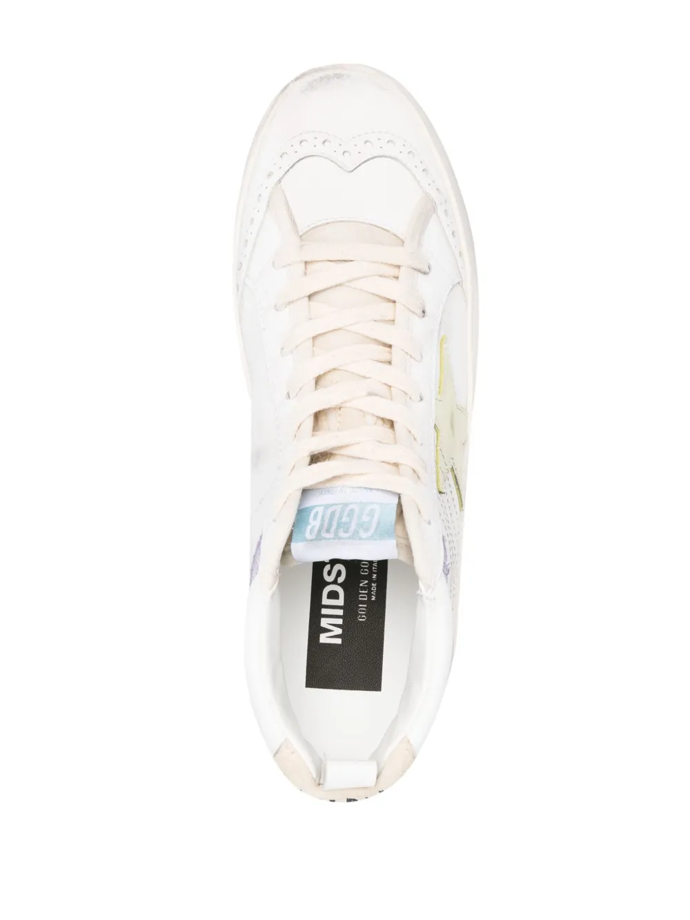 Shop Golden Goose Mid Star Hi-top Sneakers In White