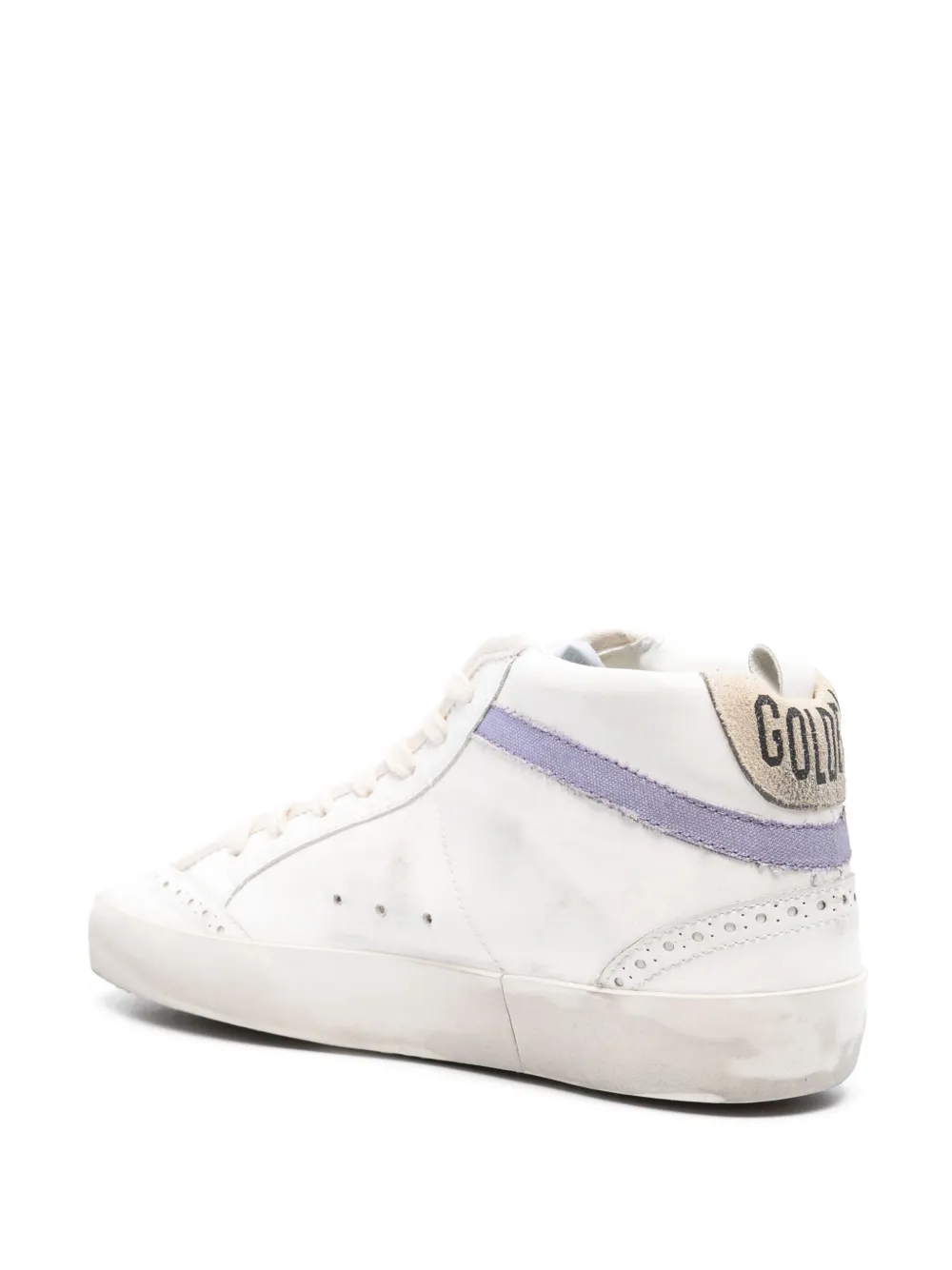 Shop Golden Goose Mid Star Hi-top Sneakers In White