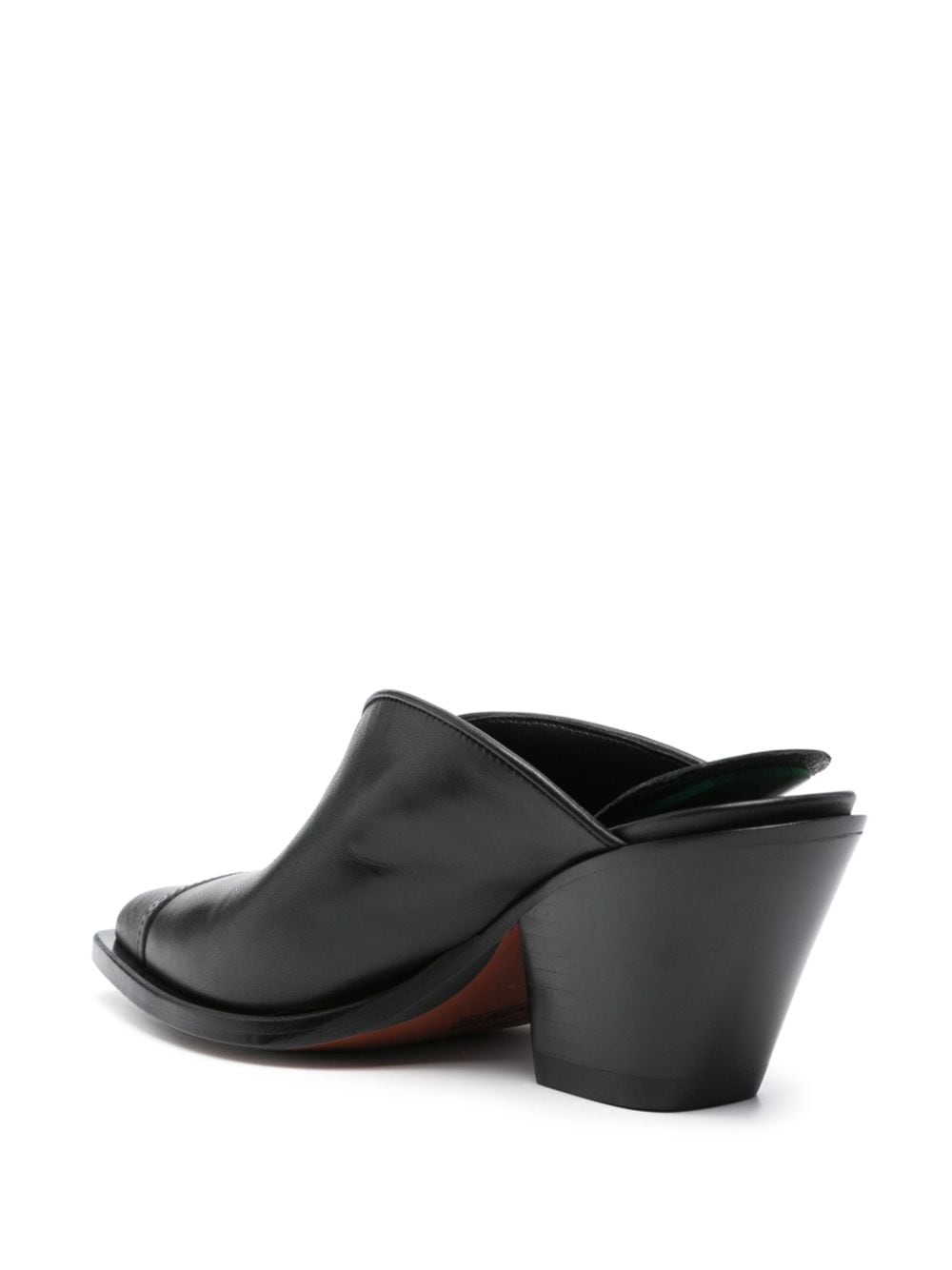 Shop Sonora Maya 60mm Leather Mules In Black