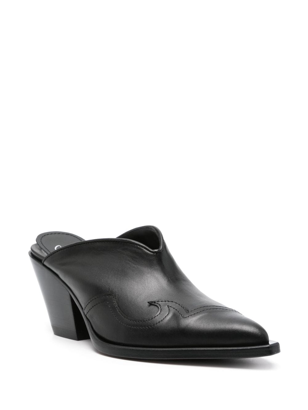 Shop Sonora Maya 60mm Leather Mules In Black