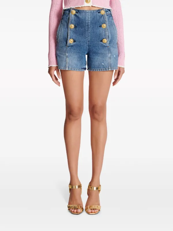 Balmain デニムショートパンツ | ブルー | FARFETCH JP