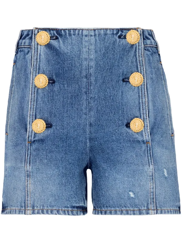 Balmain デニムショートパンツ | ブルー | FARFETCH JP