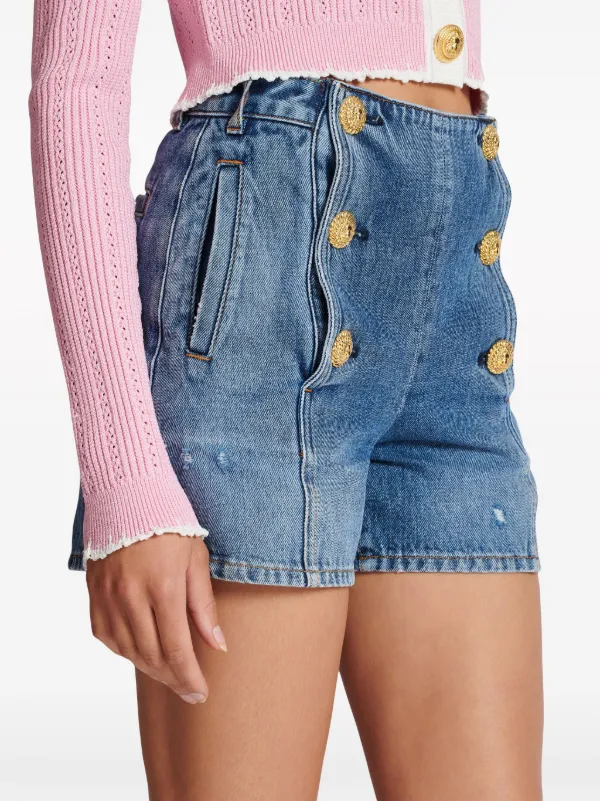Balmain デニムショートパンツ | ブルー | FARFETCH JP