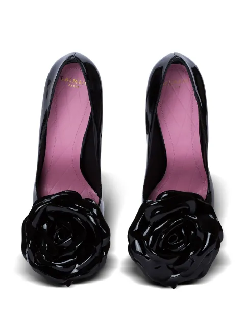 Balmain Ruby 95mm leather pumps CN0UA015LPAT - 3