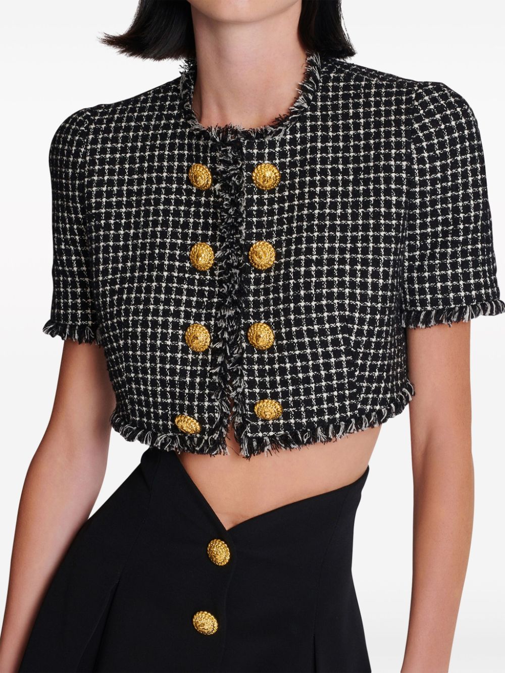 Balmain cropped tweed jacket Women