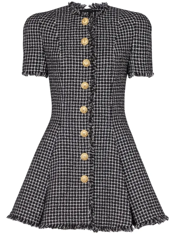ワンピース Balmain Mini Abito In Tweed 22756233_52756871_600.jpg