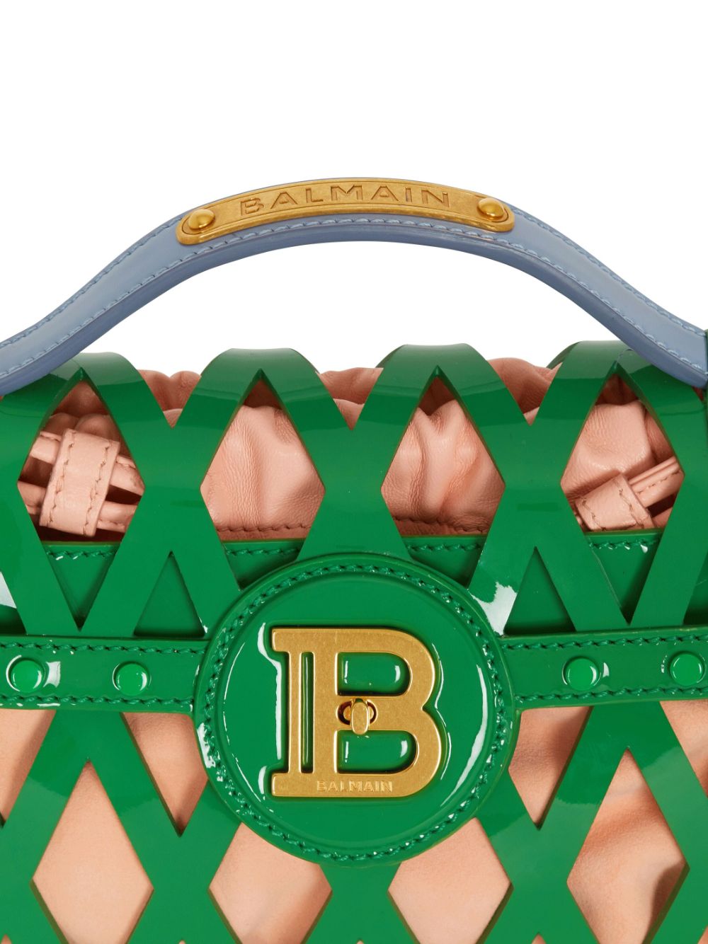 Affordable Balmain B-Buzz Dynasty openwork leather tote bag Women