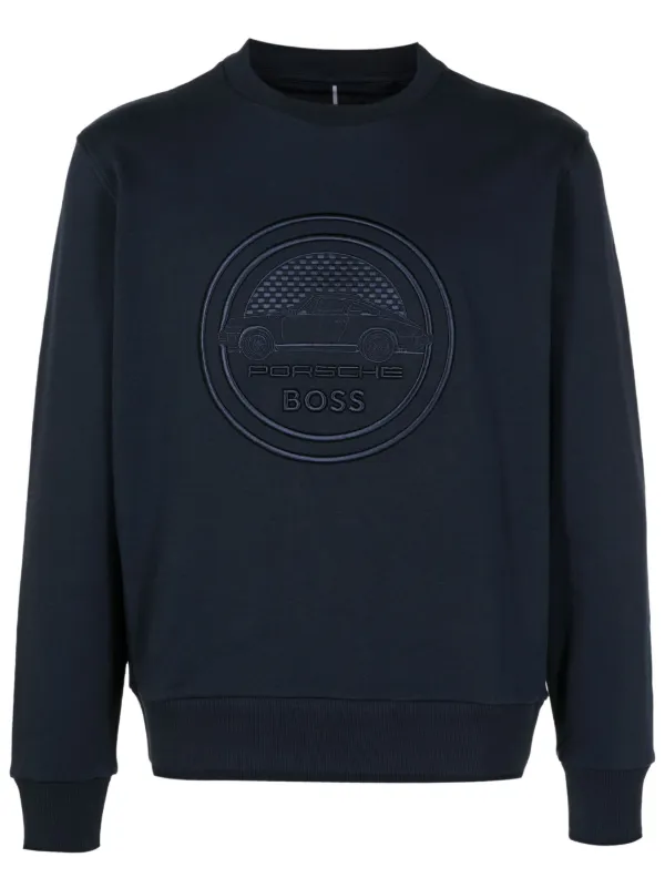 BOSS x Porsche Soleri crew neck Sweatshirt Blue FARFETCH AE