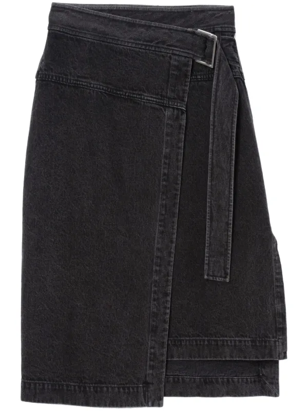 Blue Denim Wrap Skirt for Women | Phillip Lim Stylish Skirts