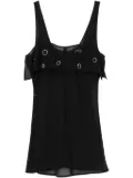 3.1 Phillip Lim gemstone-embellished silk tank top - Black