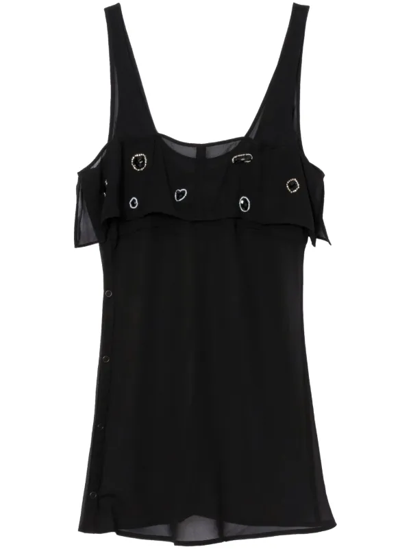 3.1 Phillip Lim デコラティブ シルクタンクトップ | ブラック 